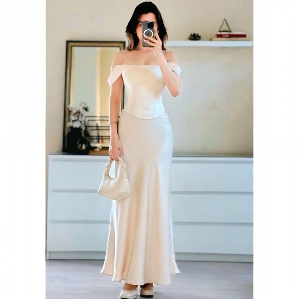 Jual Rok Satin Maxi Premium Satin Long Skirt | Rok Duyung Satin Flowy ...