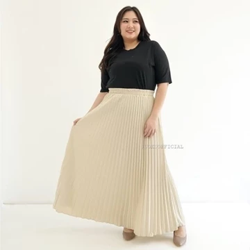 Rok Plisket Jumbo Wanita Dewasa Premium Qualiti