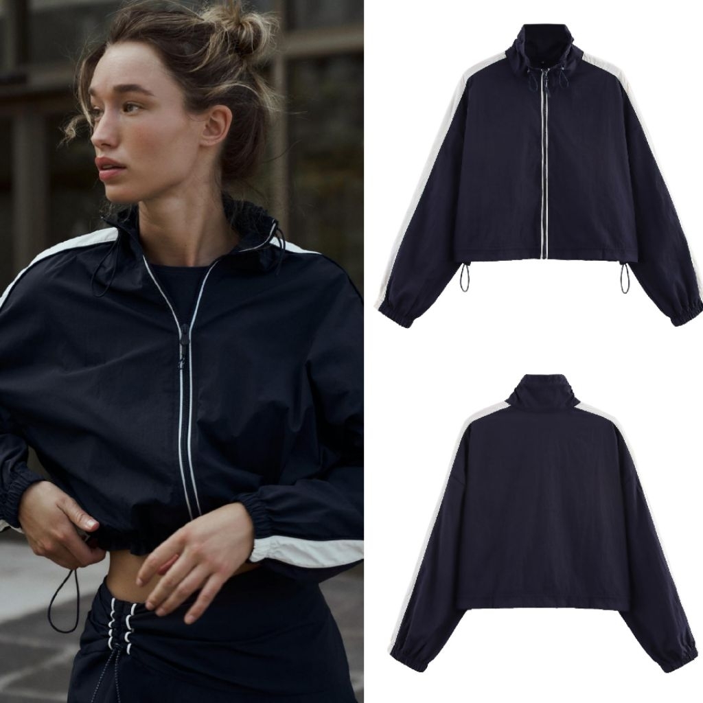 Jual Navy Sporty Jacket 78036 (CA) | Shopee Indonesia