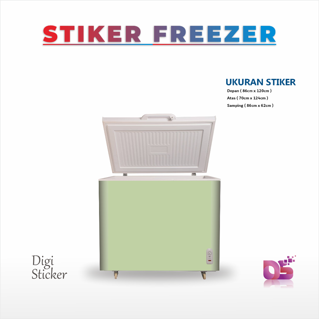 Jual Stiker Glossy Premium Freezer 300lt Motif Setiker Motif Polos ...
