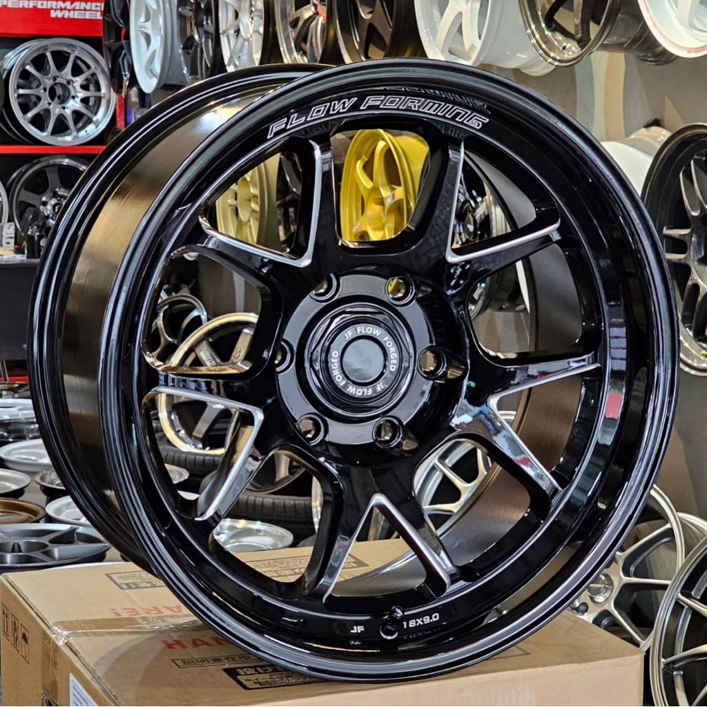 Jual velg racing VENOM 6 NERO JF LUXURY FLOW FORMING PCD 6X139,7 R18 ...