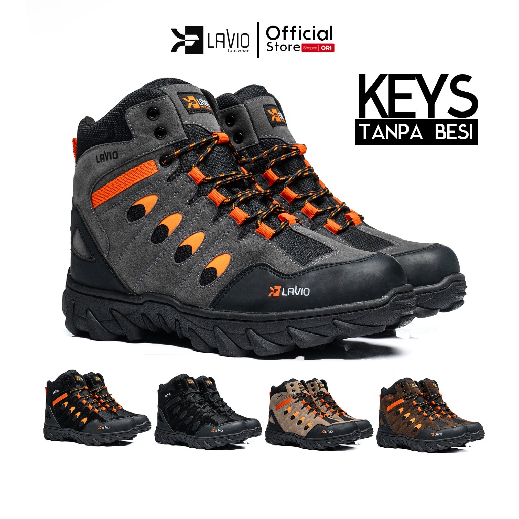 Lavio Keys | Sepatu Pria Boots Hiking Trekking Sneakers Travel Original Best Quality Kerja Outdoor
