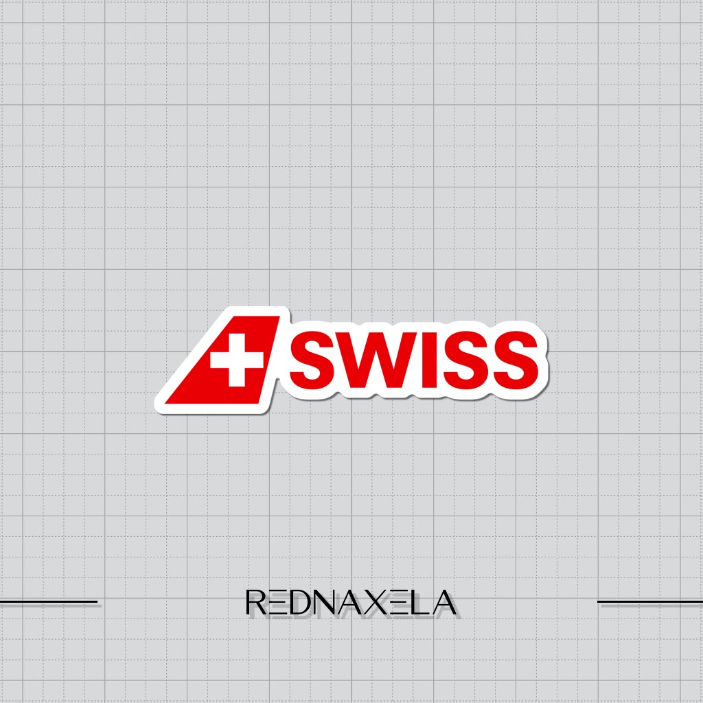 Jual Stiker Vinyl Swiss Air Stiker Koper Outdoor Waterproof Sticker ...