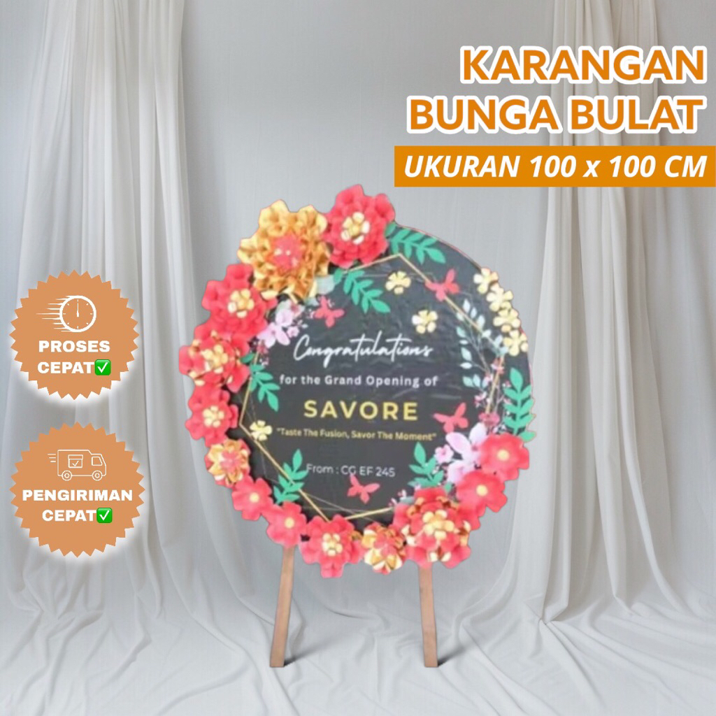 Jual Paper Flower Round Board / Bunga Papan Kertas Bulat / Bunga Papan ...
