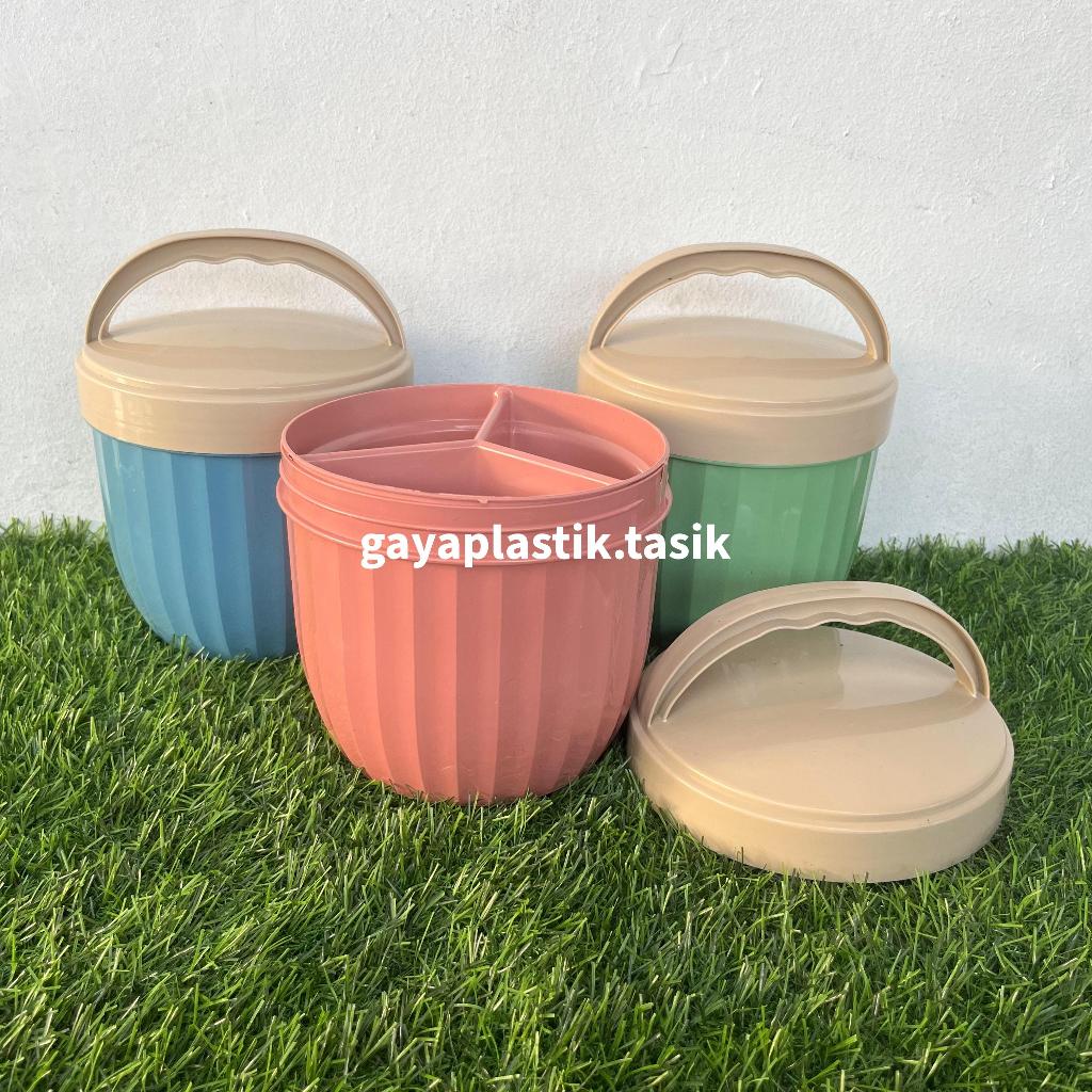 Jual [ 4 Pcs ] Rantang Bekal 3 Sekat Tutup Gagang Susan Samyang Wadah ...