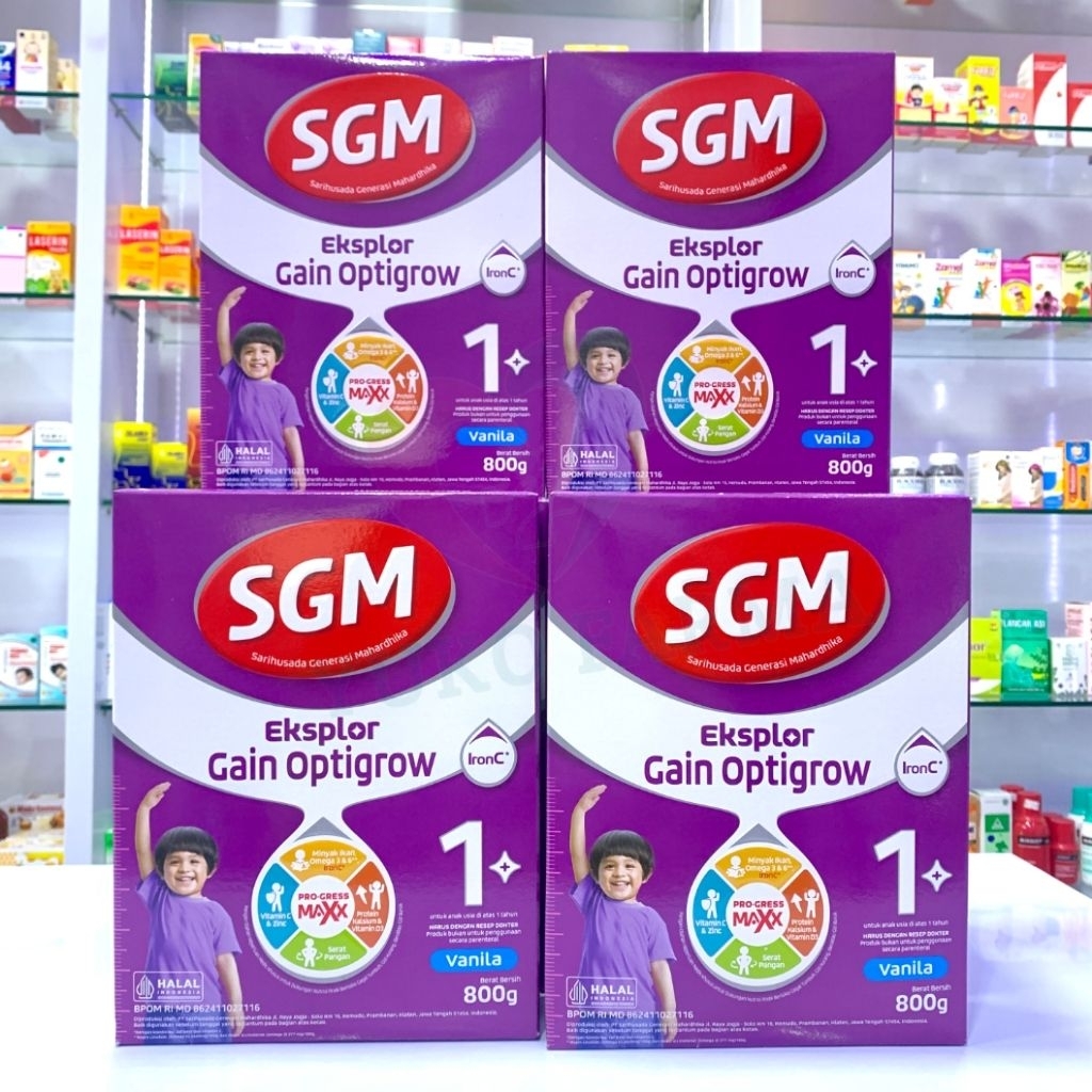 Jual SGM Eksplor Gain Optigrow 1+ 800gram Vanilla Madu formula baru ...