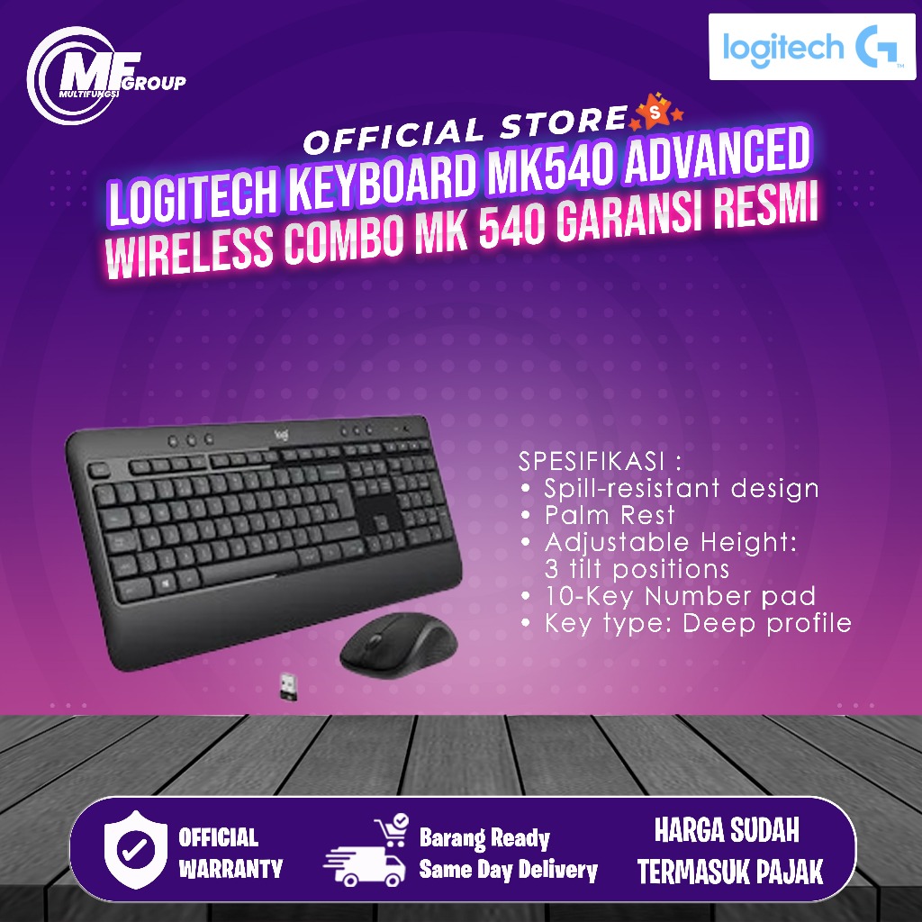 Jual Logitech Keyboard MK540 Advanced Wireless Combo MK 540 Garansi ...