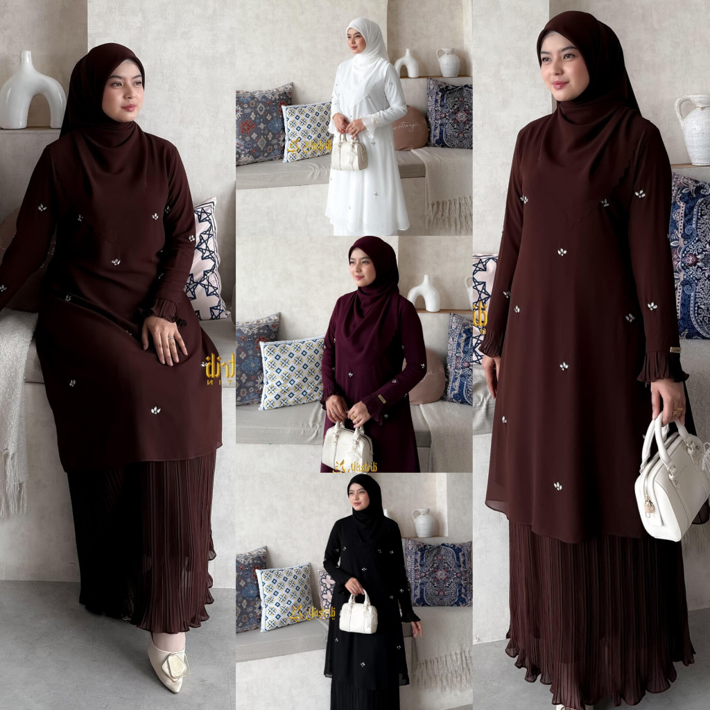 Jual GYORA UZMA SET 3in1 MALAYA CERUTY BABYDOLL MIX PAYET MUTIARA ...