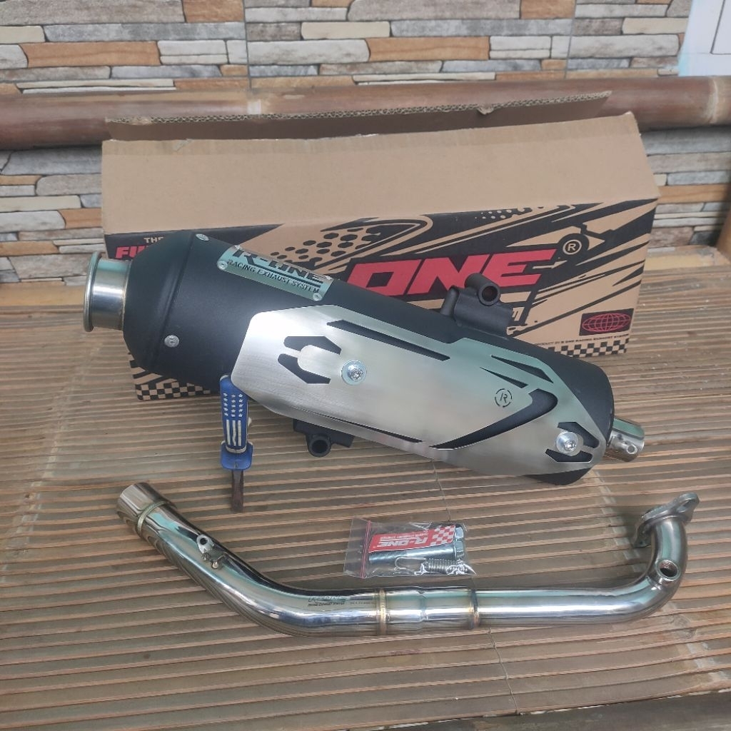 Jual knalpot racing R one v2 nmax Aerox Lexi old new bass adem | Shopee ...