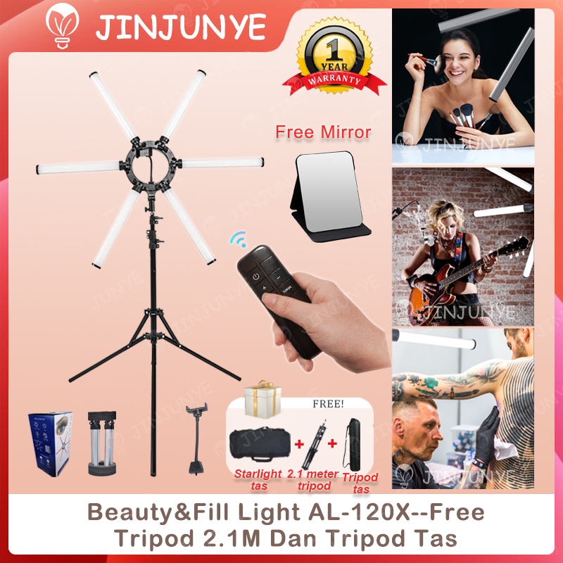✨Free Mirror✨Profesional Lampu Starlight Makeup Portable Ring Light  Tripod(+Tripod tas) REMOTE CONTROL Lampu Ring Light Besar Lampu Make Up Mua  LED