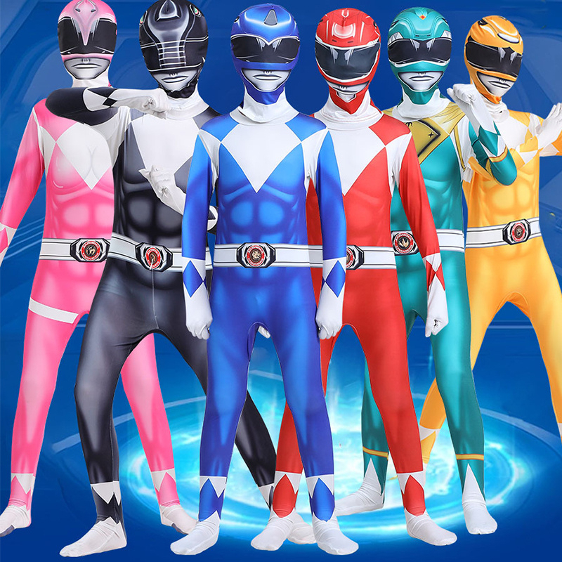 Jual Bodysuit Power Rangers Kostum Pria Cosplay Halloween Dewasa Kostum ...