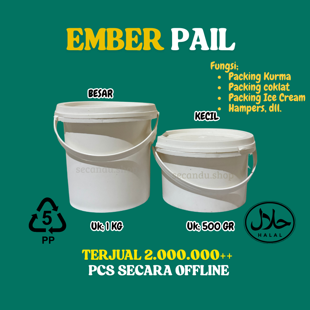 Jual EMBER PAIL EMBER KURMA EMBER COKLAT EMBER ES KRIM sudah STERIL ...
