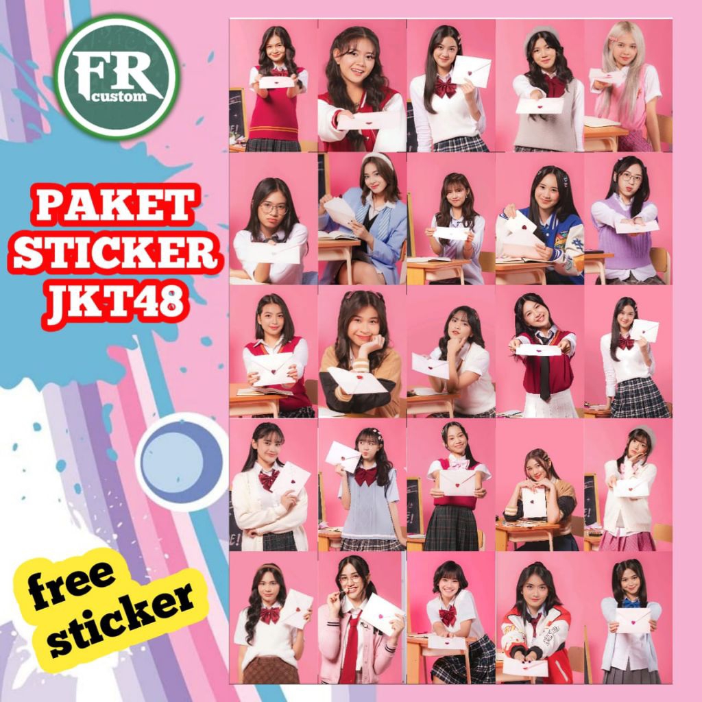 Jual Stiker JKT48 25 Pcs Love Letter Terbaru - Sticker Member JKT 48 ...