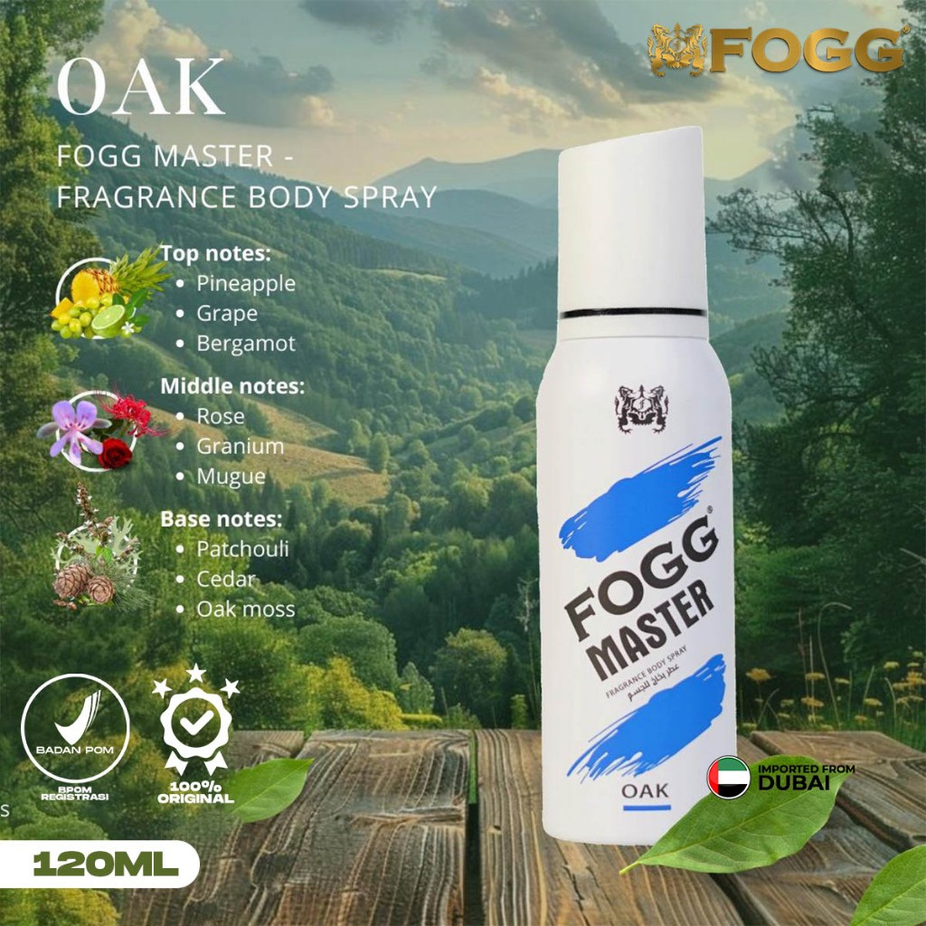 Fogg Perfume Body Spray Reguler 120ml Parfum Badan Pria Laki-laki Wangi  Marco Napoleon Royal Dynamic Essence Paradise Absolute Cedar Oak Agar Pine