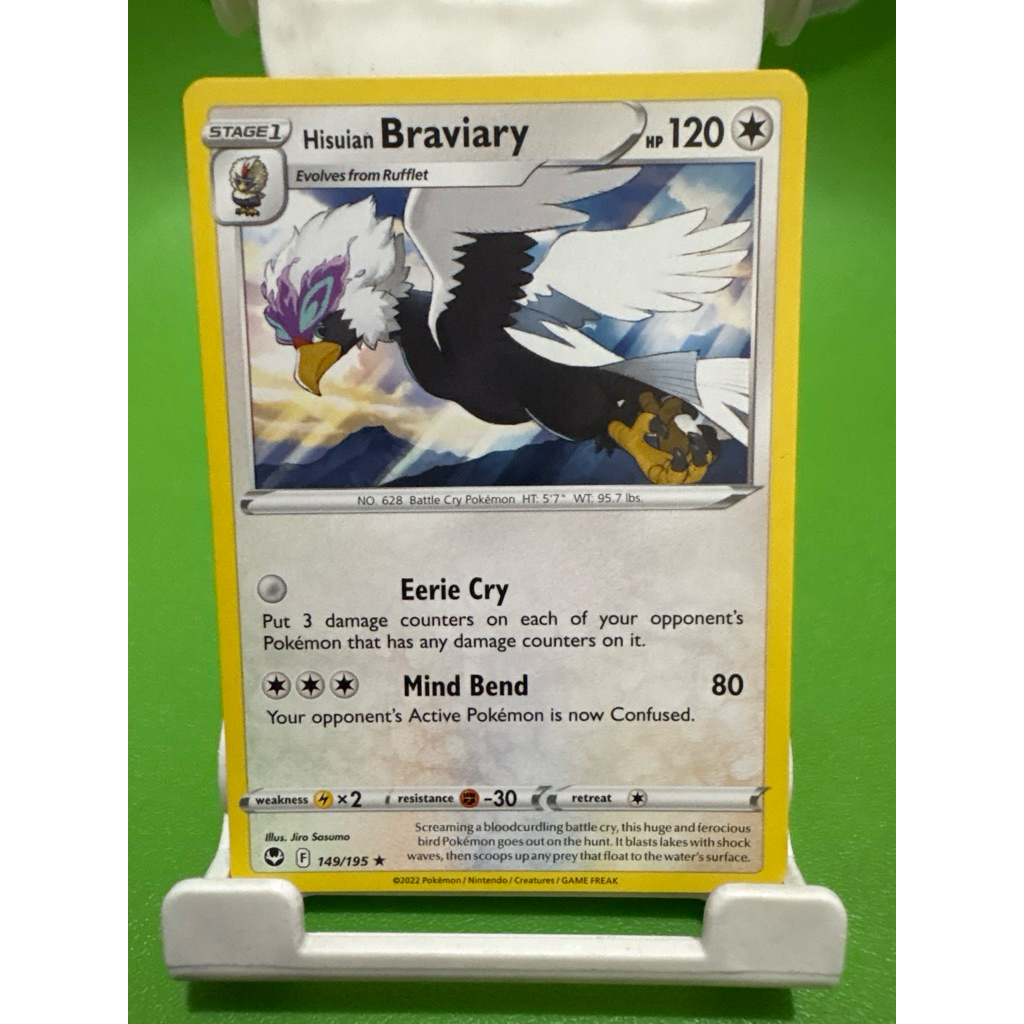 Jual kartu pokemon original common hisuian braviary 149/195 | Shopee  Indonesia