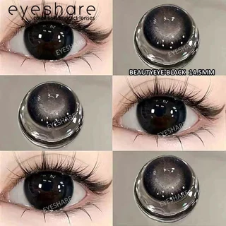 (COD)Eyeshare Softlens Minus(-1~-6) Black Brown Softlens Lensa MDS-BEAUTYEYE-BLACK-1.00ata Penuh Gaya Dan Cantik Softlens
