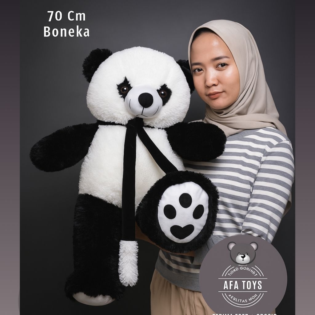 Jual Boneka Panda Kombinasi Ukuran XL 70CM | Shopee Indonesia