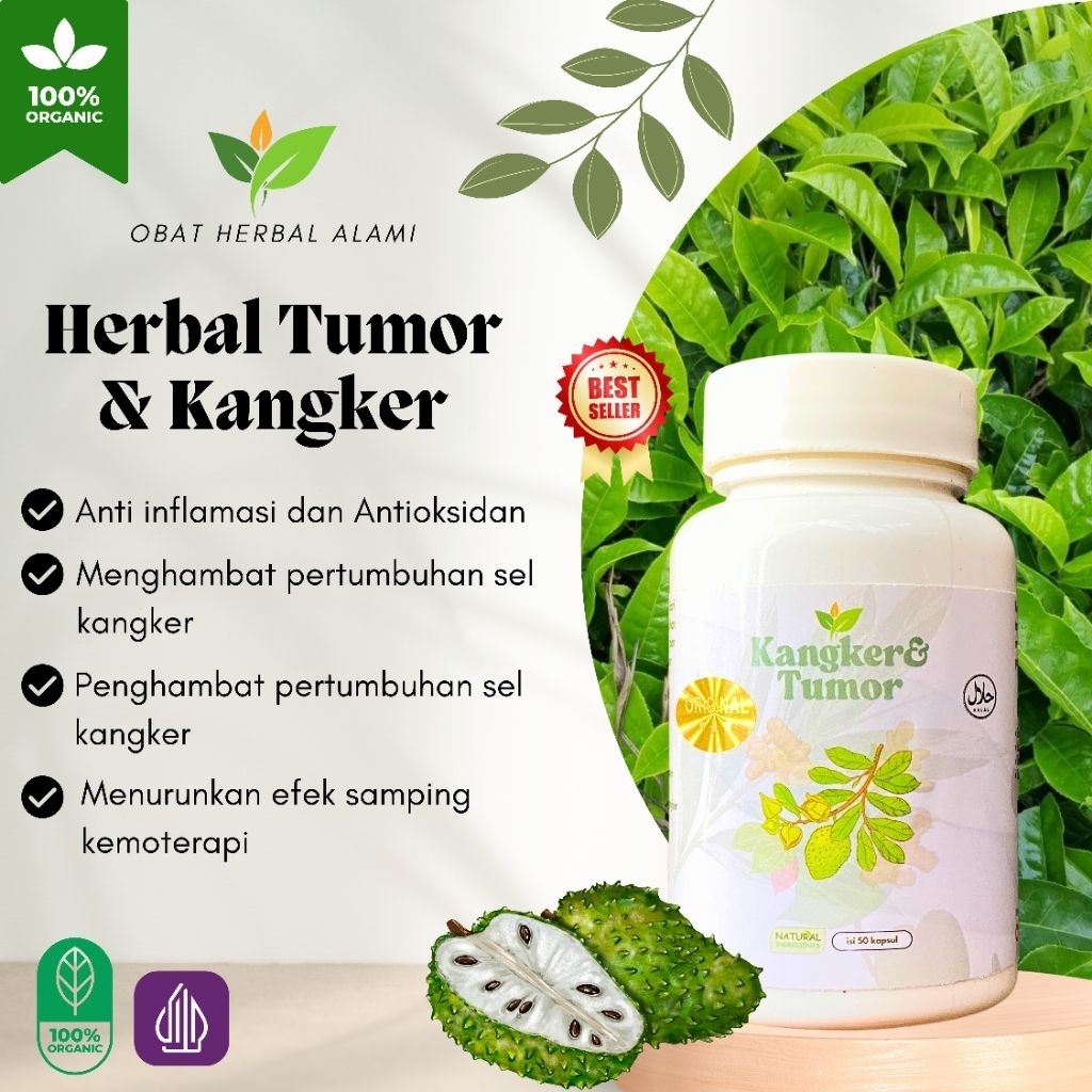 Obat Herbal KANKER,BENJOLAN,TUMOR,KISTA,Miom,Lipoma. Isi 50 Kapsul