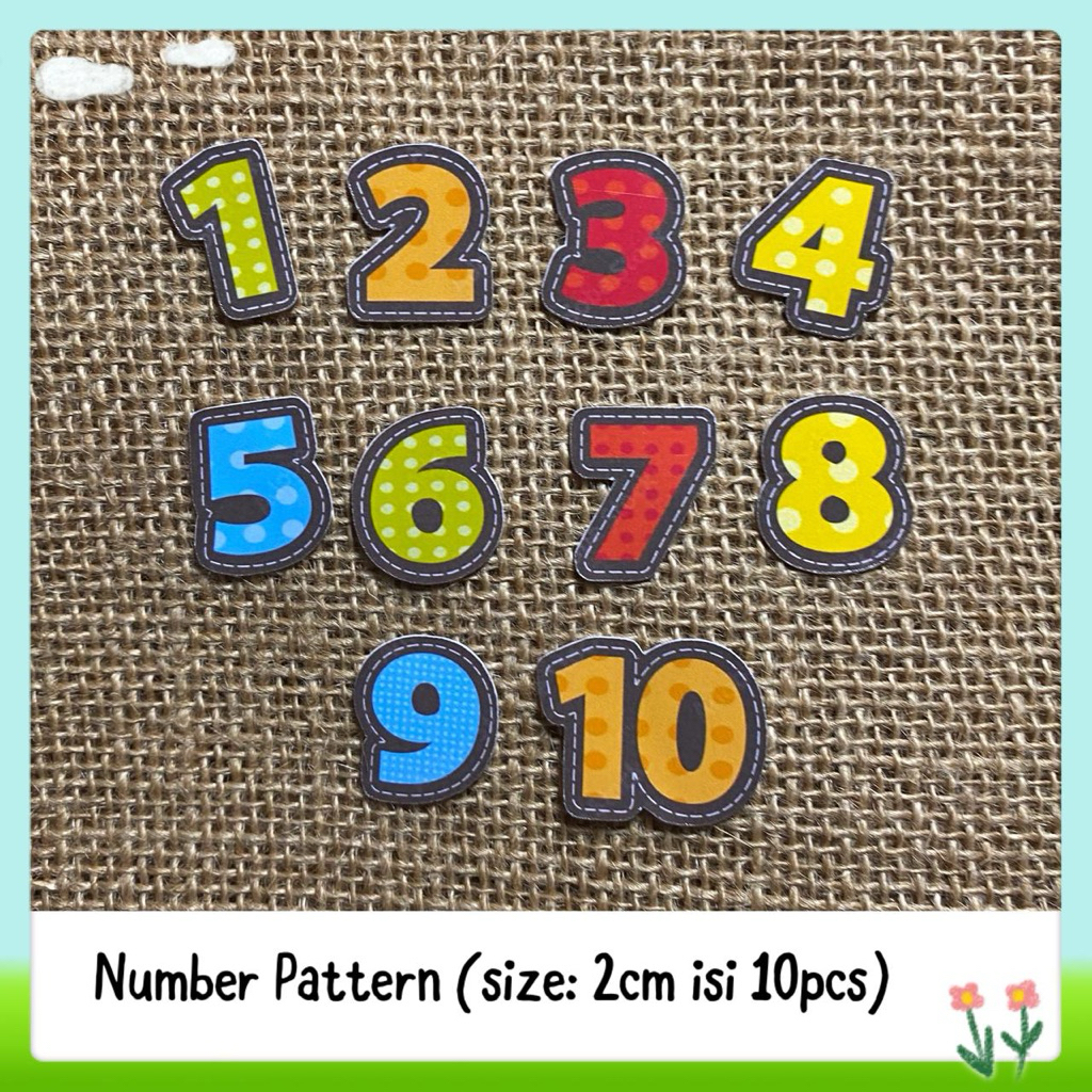 Jual 10pcs sticker tempelan glossy angka / number pattern 1-10 | Shopee ...