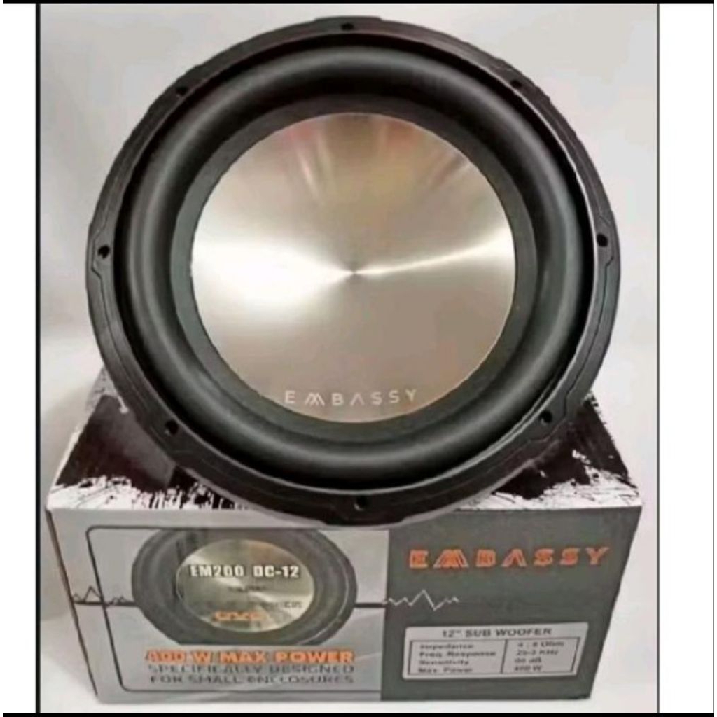 Jual SPEAKER SUBWOOFER 12 Inch DOUBLE COIL dan DOUBLE MAGNET EMBASSY ...