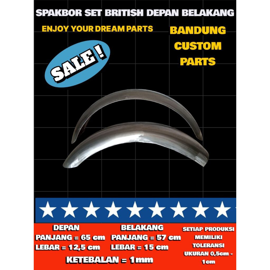 Jual spakbor custom british,spakbor inggrisan,spakbor depan belakang ...