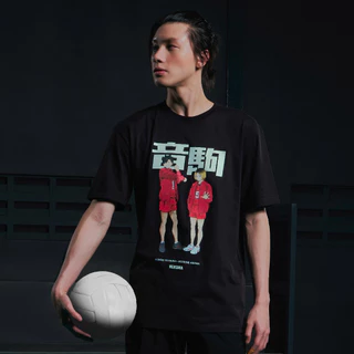 M231 - Haikyu!! Nekoma T-shirt Hitam 1081