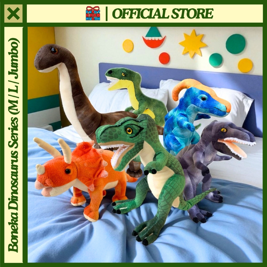 Jual Boneka Dinosaurus Dino T-rex Trex Triceraptops Brontosaurus Raptor ...