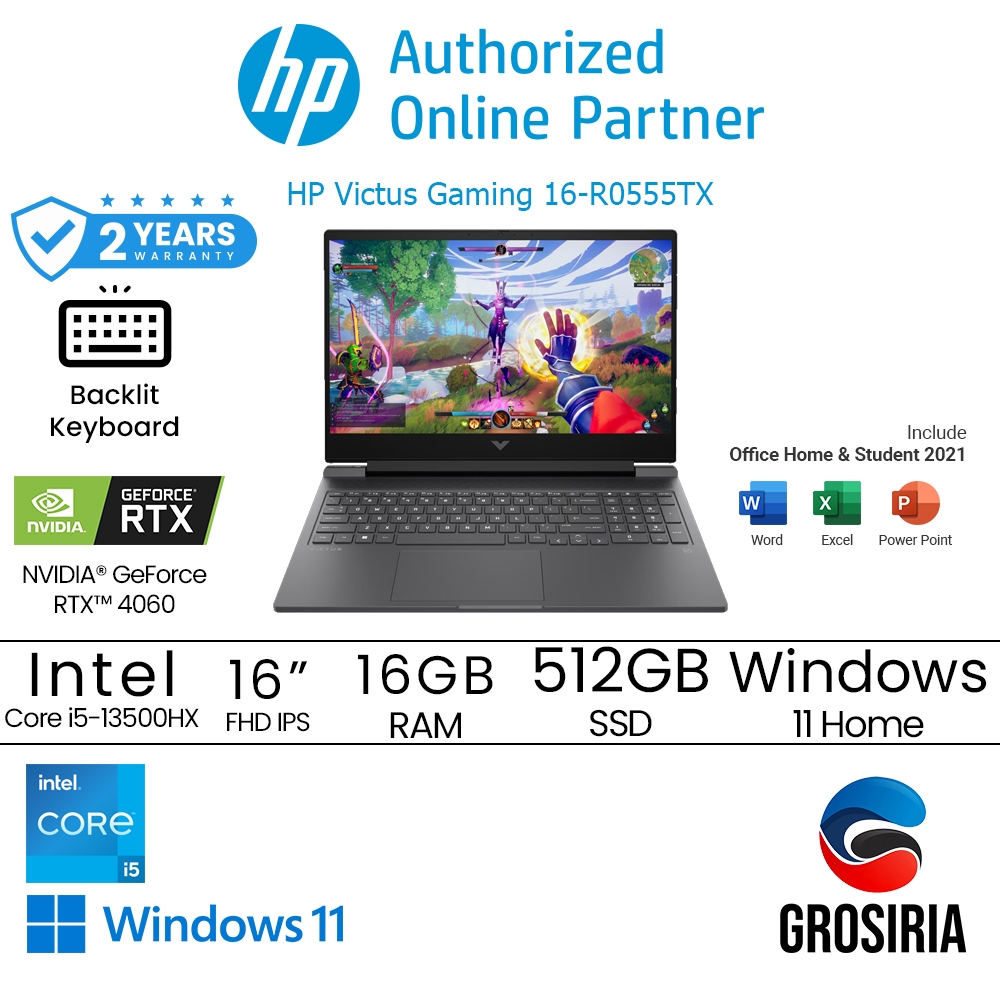 Jual HP Laptop Victus 16 R0555TX Intel Core I5 13500HX 16GB 512GB SSD ...