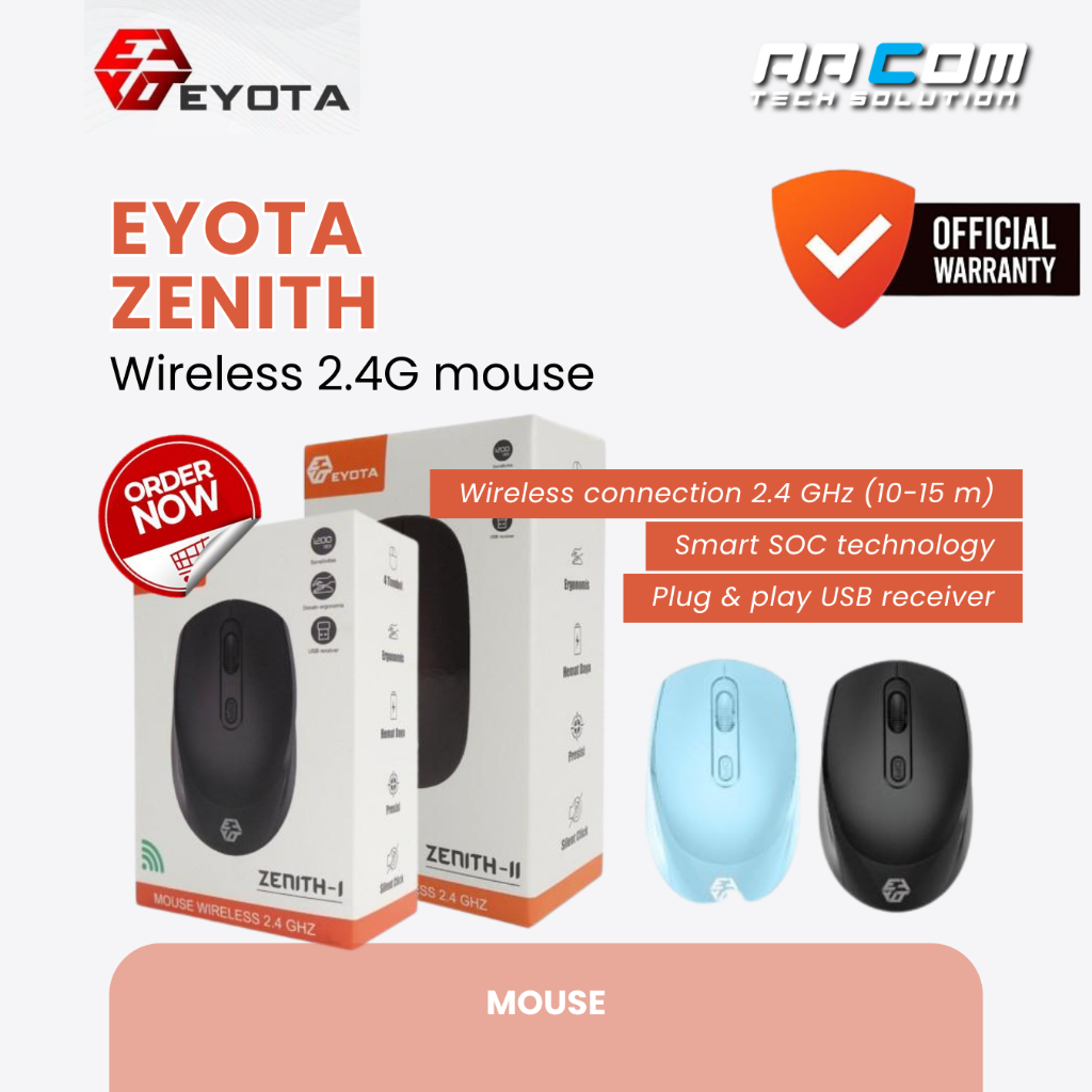 Jual MOUSE WIRELESS 2.4 GHZ EEYOTA ZENITH - I II | Shopee Indonesia