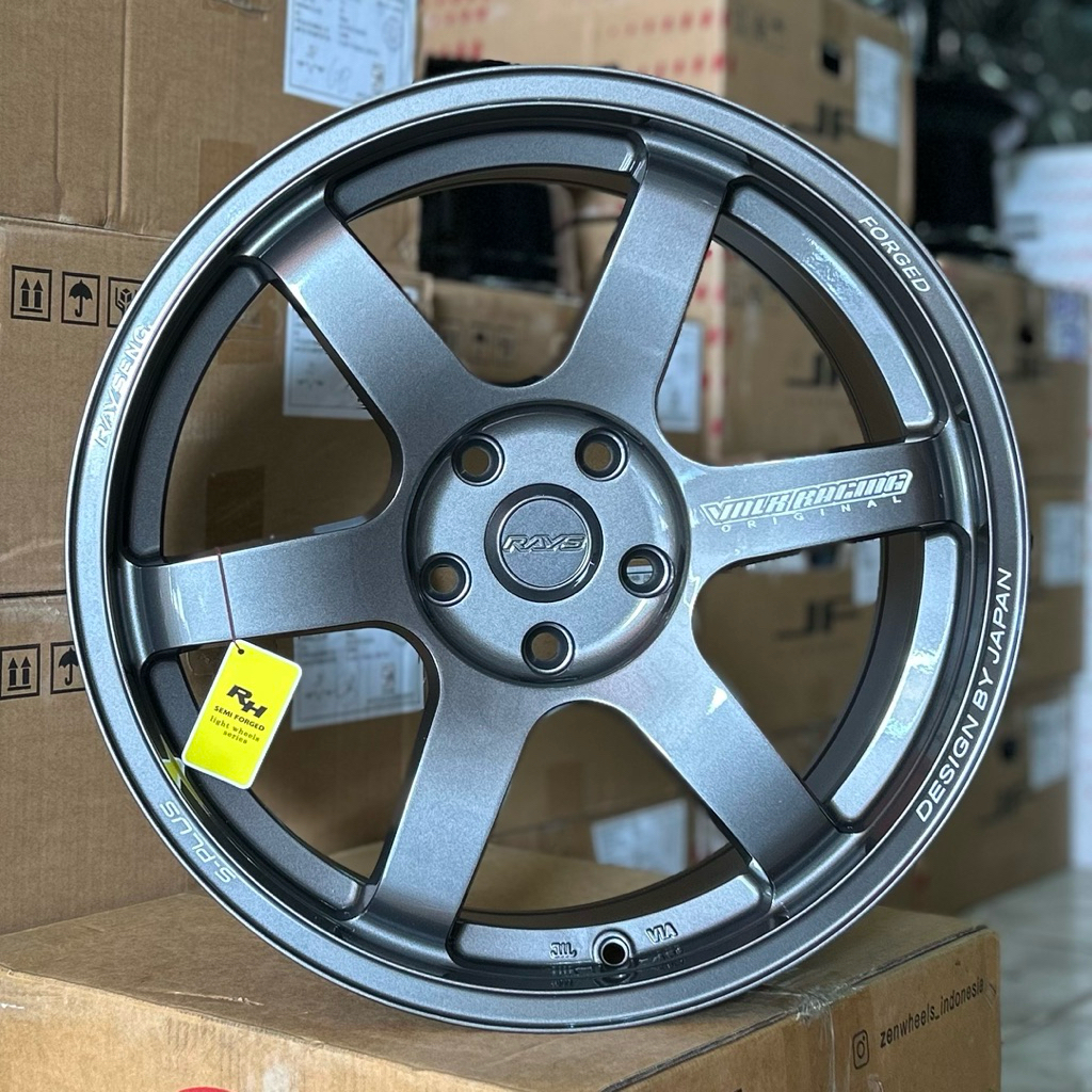 Jual Velg Rays Te37 Ring 18 Lebar 8 Pcd 5x114.3 Et 45 Warna Gunmetal ...