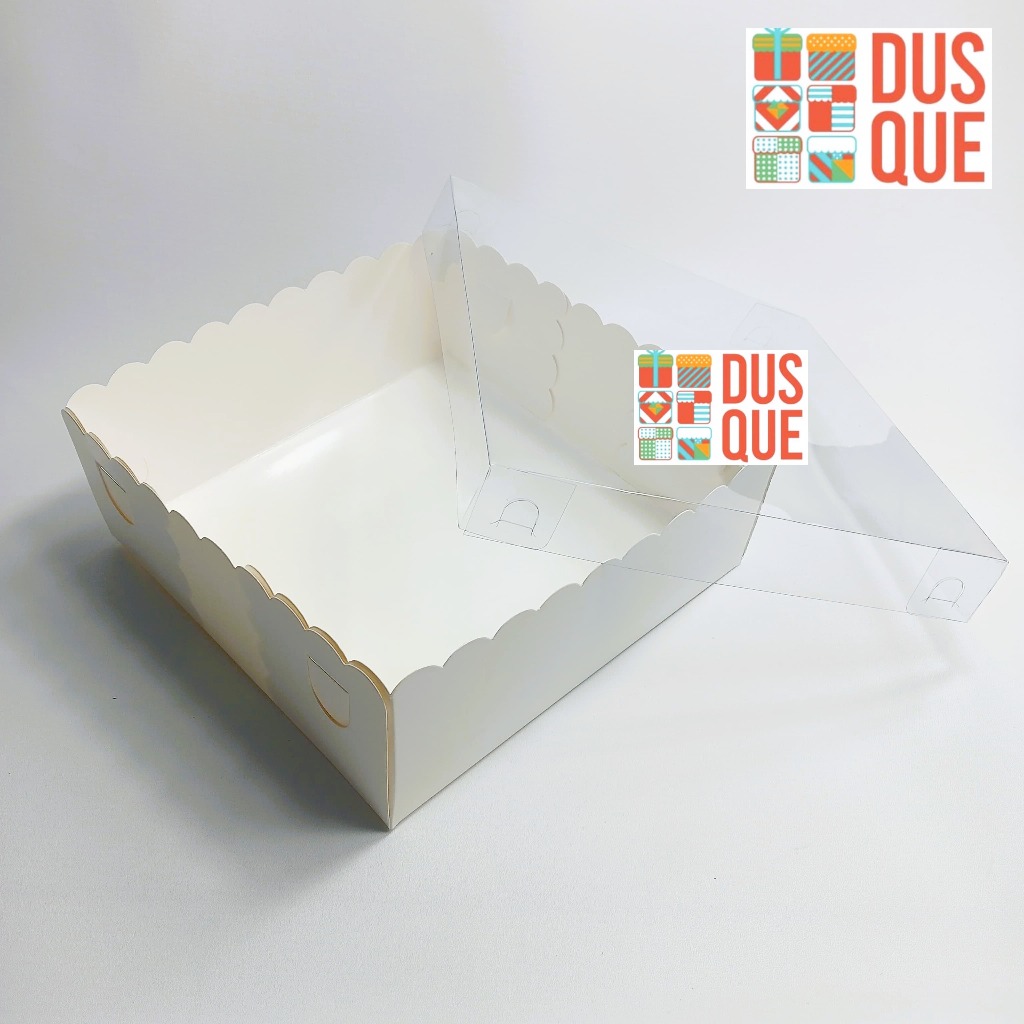 Jual Dus Kotak Kue Ivory Laminasi Polos 25x25x10cm Putih Polos Laminasi ...
