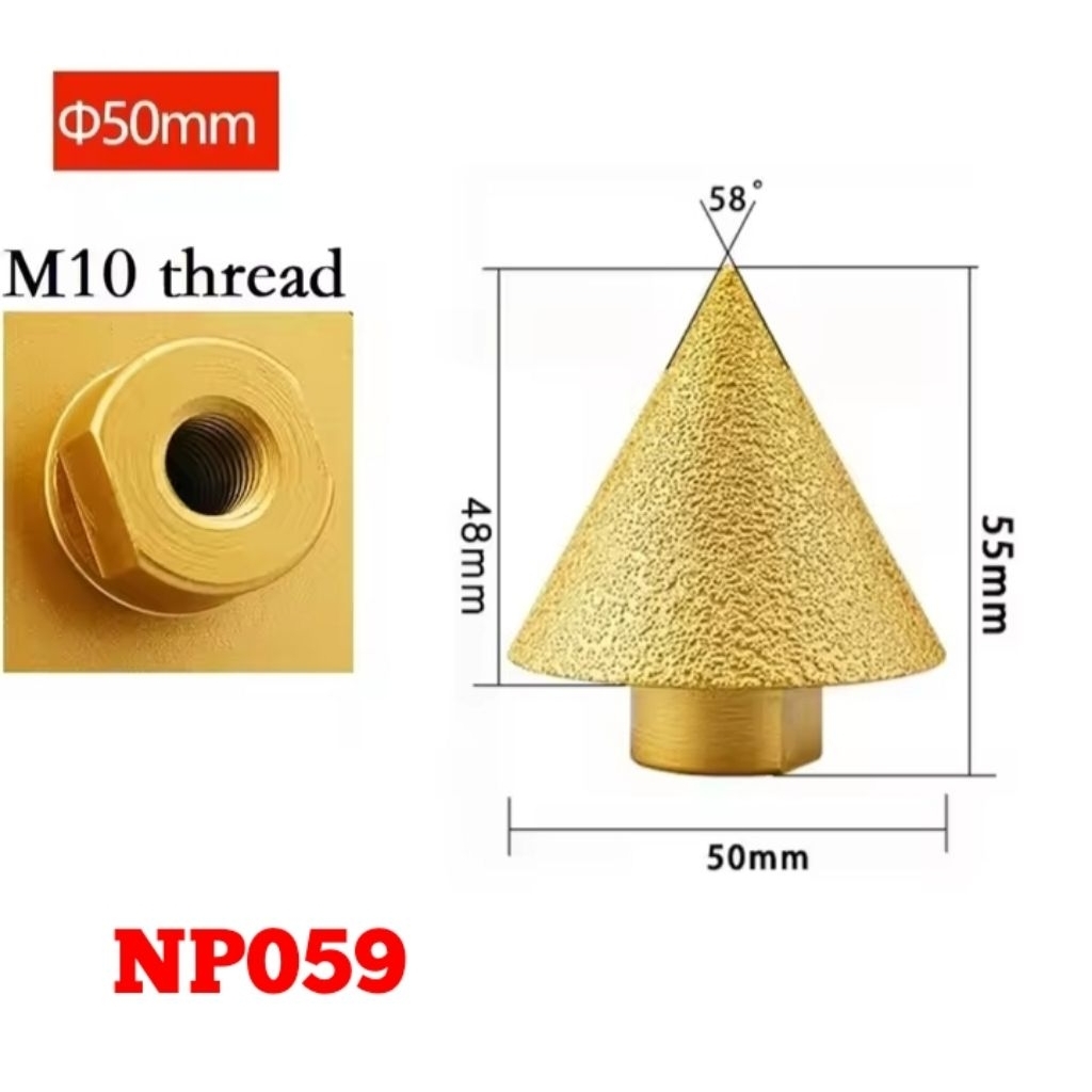 Jual Mata CNC Router Diamond Mata Ruter Champer 50mm Drat M10 Mata Bor ...