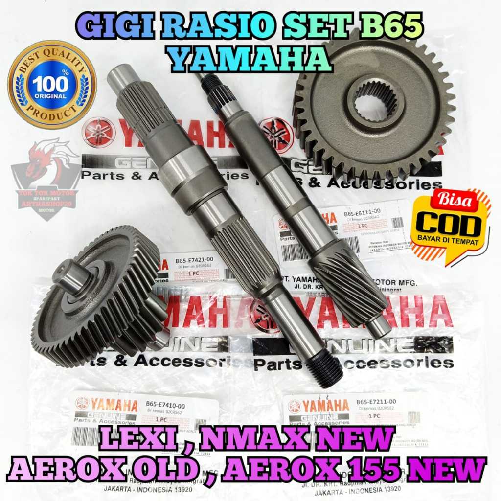 Jual GIGI RASIO SET ASLI ORIGINAL YAMAHA YGP B65 UNTUK MOTOR AEROX OLD ...