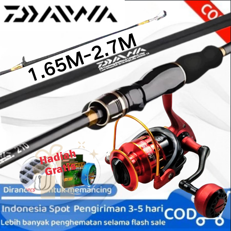 Jual DAIWA COMBO Joran + Reel SET Lengkap (Tipe HA Merah) - Paket ...