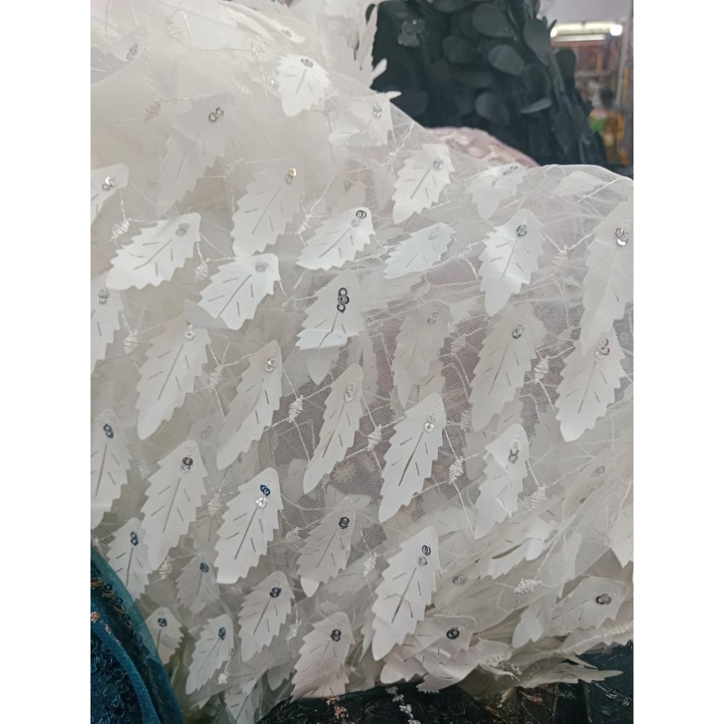 Jual BAHAN / KAIN TILE BUNGA 3D TRIDI ORGANZA | Shopee Indonesia