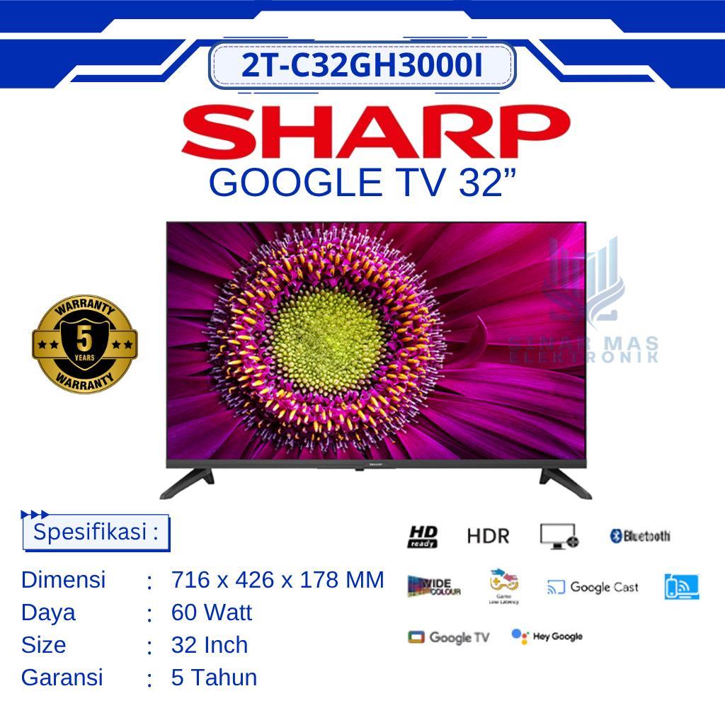Jual SHARP 2K GOOGLE TV 2T-C32GH3000I TV LED 32 INCI 2K | Shopee Indonesia