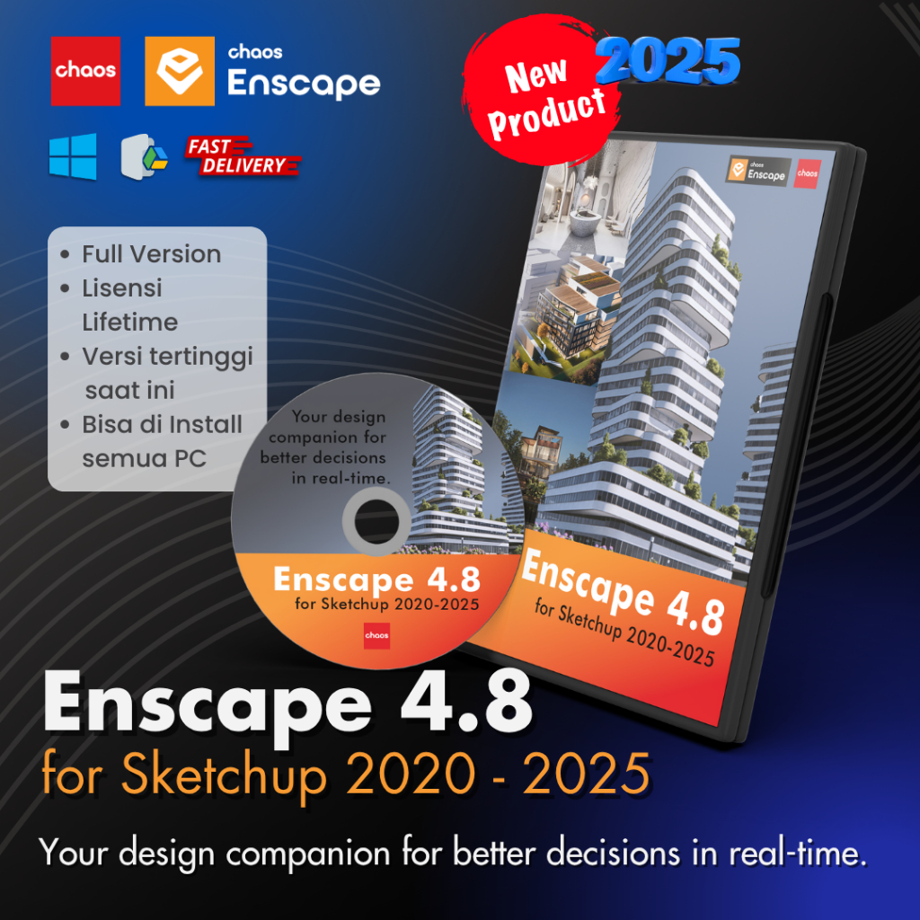 Jual Enscape 4.8.0.723 Full Version Lifetime + Assets Library v4, Versi ...