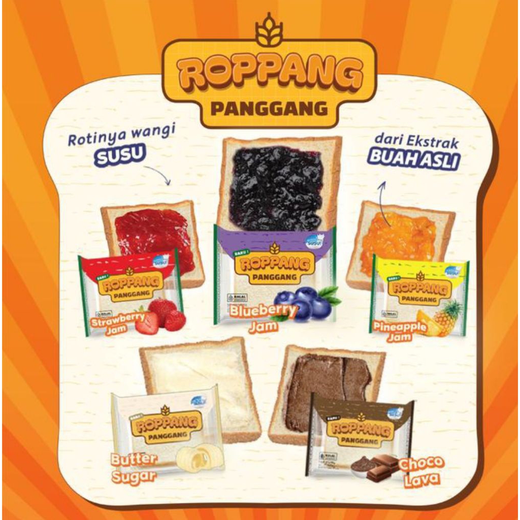 Jual Roti 2rb ROPPANG Sandwich isi selai 65gr | Shopee Indonesia