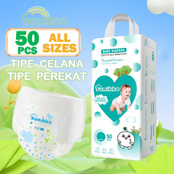 SUMIKKO Pants Popok S50 M50 L50 XL50 XXL50 XXXL50 TAPE PEREKAT baby Popok Bayi Sekali Pakai Jumbo Pack murah promo