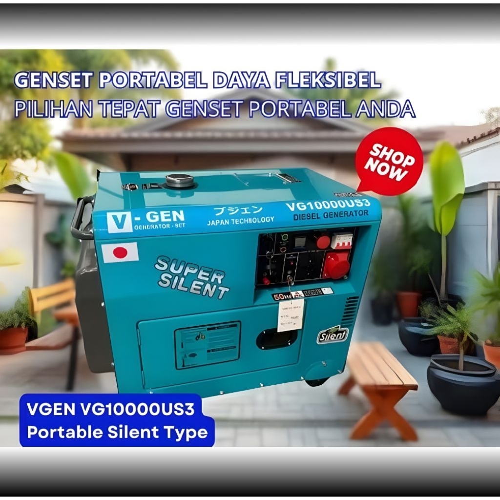 Jual Vgen Genset 5000 watt solar genset 7 kva portable silent diesel ...