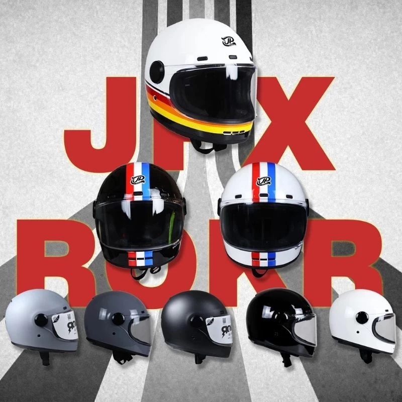Jual JP Rokr Solid Rk01 Broken White | Helm Cakil Full Face - Helm ...