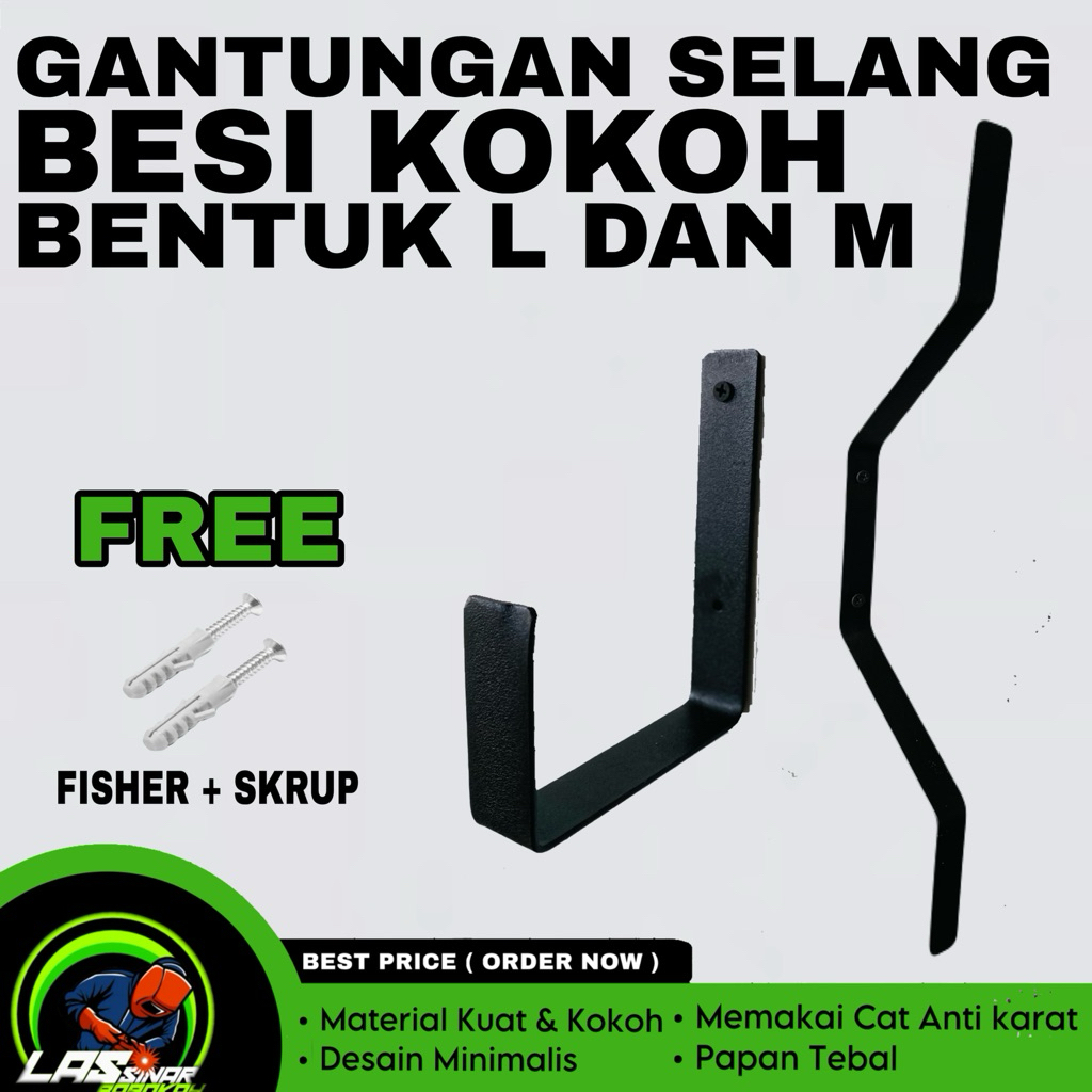 Gantungan Gulungan Selang Air Taman / Garasi