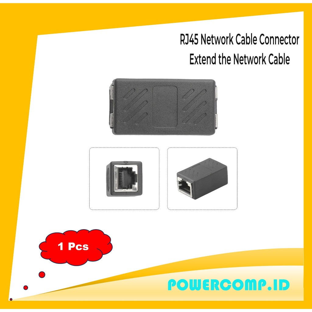 Jual RJ45 Ethernet Cat6/Cat5e/Cat5 Ethernet Cable Extender Adapter for ...