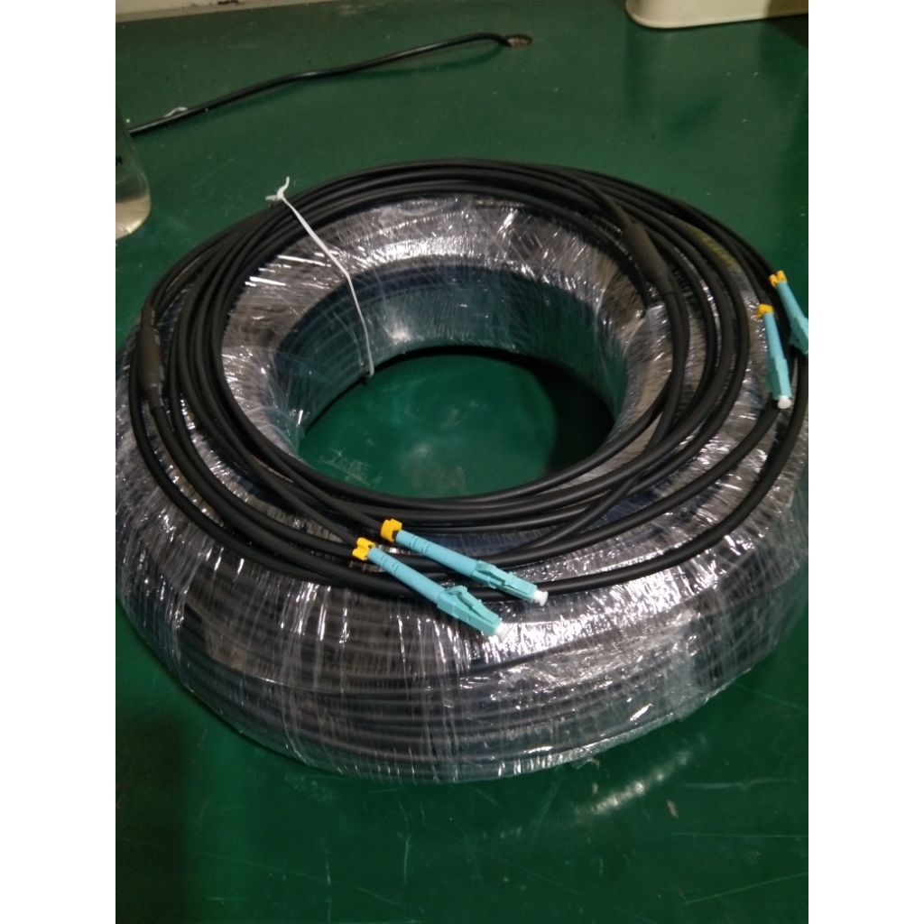 Jual Armored Cable Fiber Optic LC UPC to LC UPC 2 Core OM3 Multimode ...