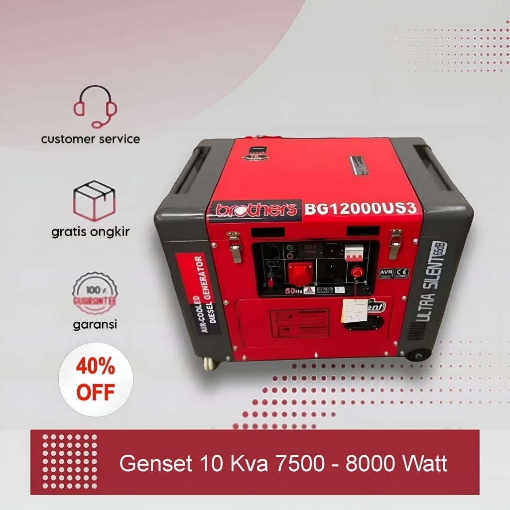 Jual Genset 10 Kva Brothers Silent Portable Genset 7500 - 8000 Watt ...