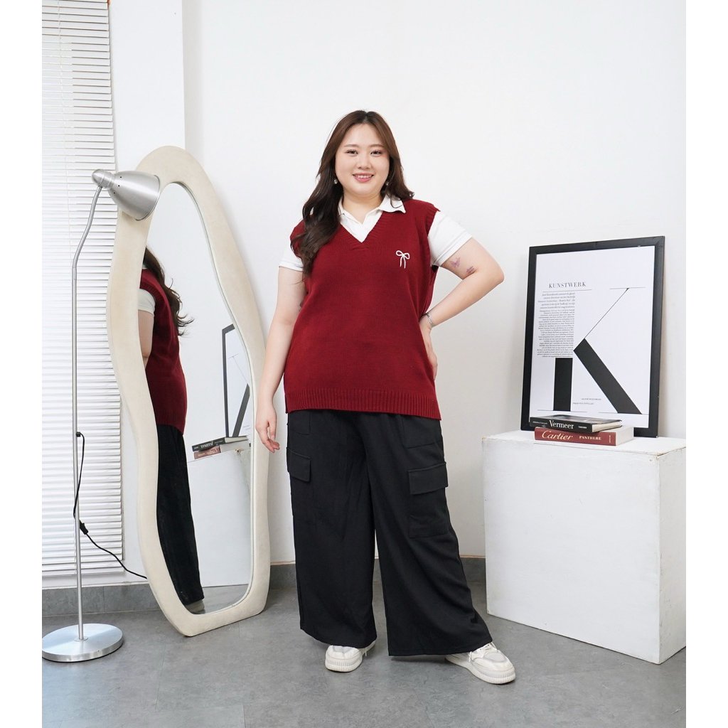 Jual Rompi Coquette Oversize Wanita Korea / Korean Vest Oversize ...