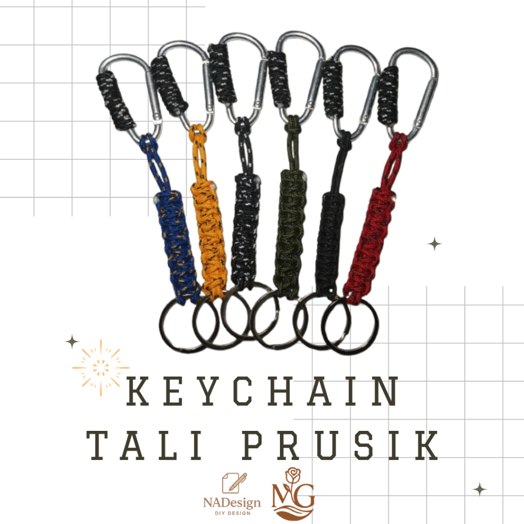 Jual Keychain Tali Prusik | Ganci Simple | Gantungan Tas Tali Prusik ...