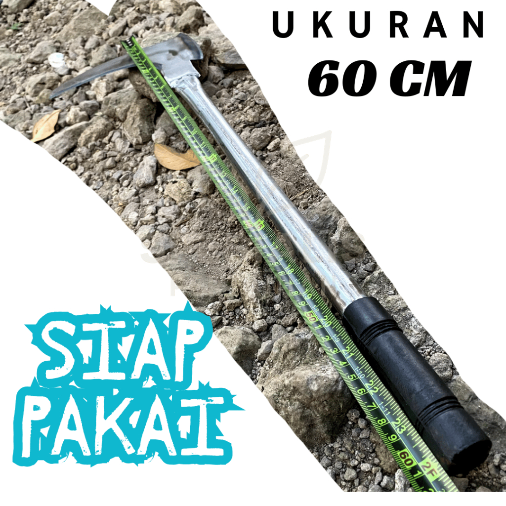 Jual Sabit Pemangkas Rumput & Ranting dari Baja AsliBaja 2 Sisi Tajam ...