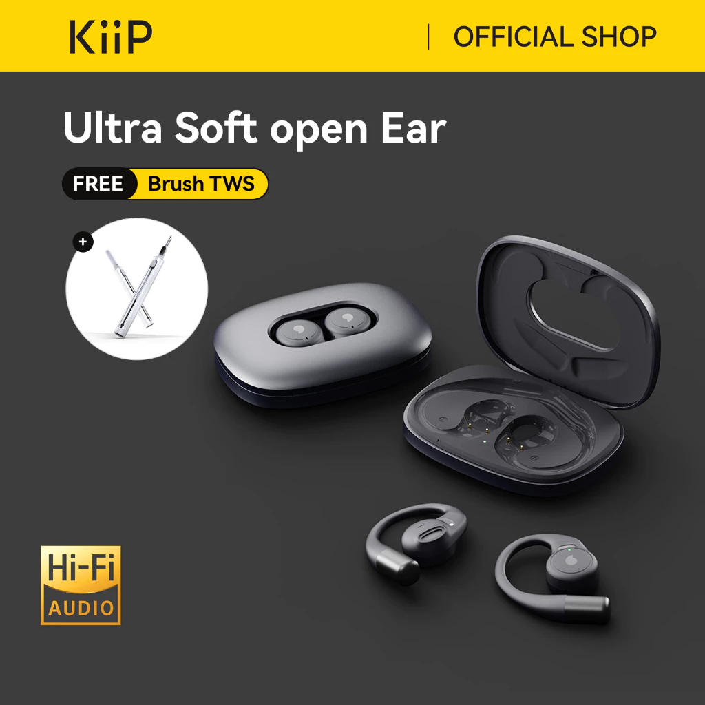 KiiP Wireless DTH11 OWS Sport TWS Earhook Earphone Open Ear Headset Bluetooth HD Voice Call