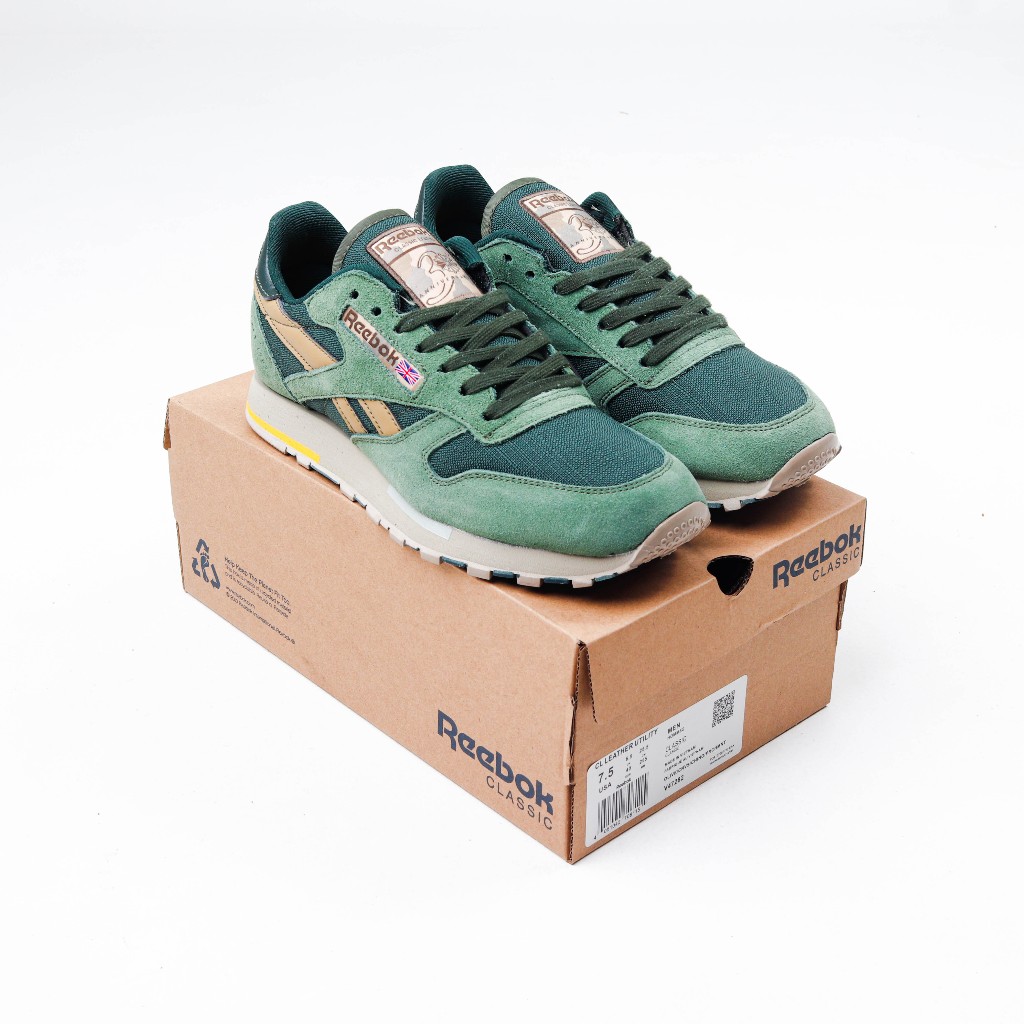 Jual Reebok Classics Leather Utility Olive | Shopee Indonesia